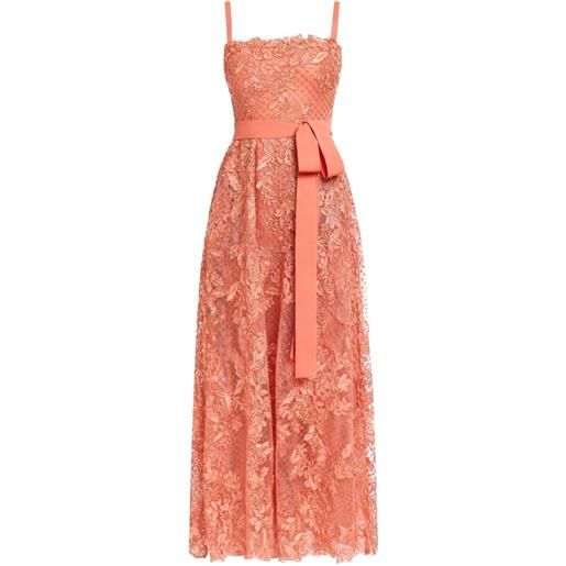 Elie Saab abito con ricamo - arancione