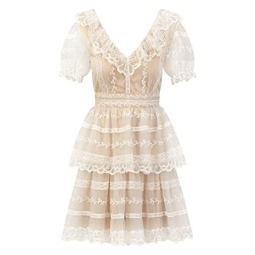 APART Fashion apart. Fashion abito da donna, tinta unita, colore crema, crema, 42