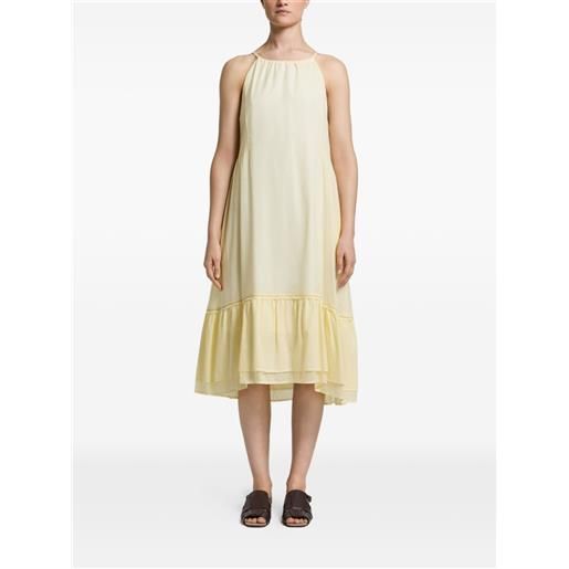 Peserico abito midi con ruches - giallo