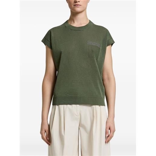 Peserico maglione con decorazione - verde