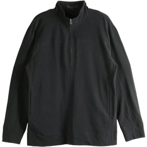 Omar Afridi felpa con zip parziale - nero