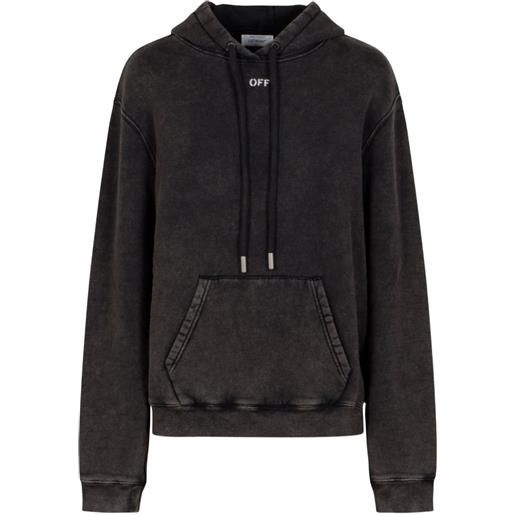 Off-White arrows acid-wash hoodie - grigio