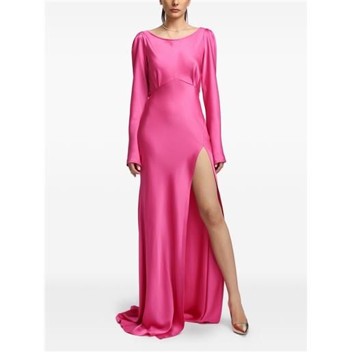 MIAU by Clara Rotescu cowl-back flared-sleeve dress - rosa