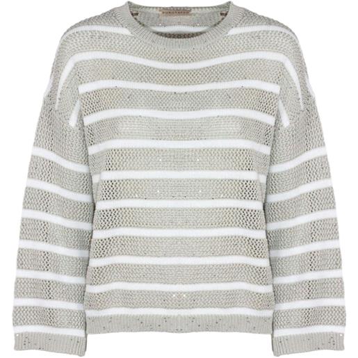 Purotatto maglione a righe - toni neutri