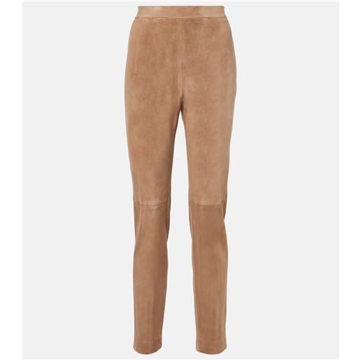 'S Max Mara pantaloni slim amleto in suede
