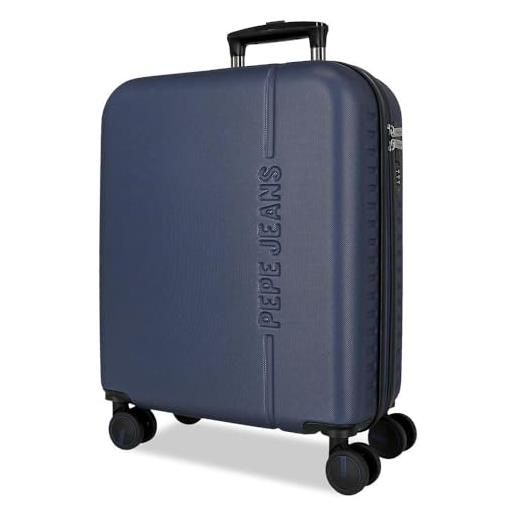 Pepe Jeans montana valigia da cabina blu 40 x 55 x 20 cm rigido abs chiusura tsa integrata 37 l 3 kg bagaglio a mano