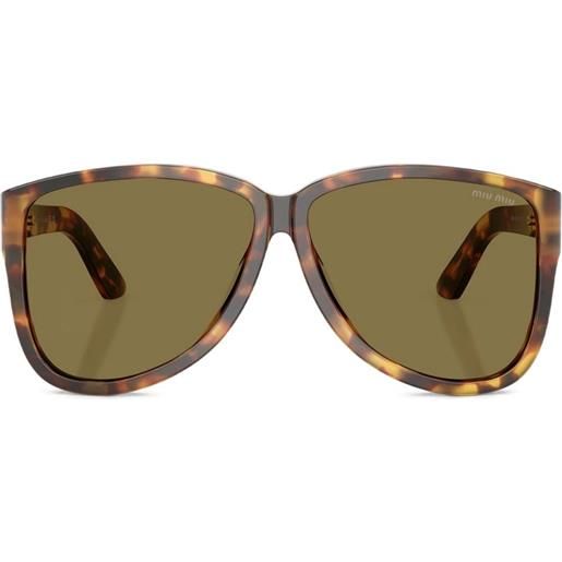 Miu Miu Eyewear occhiali da sole geometrici - marrone
