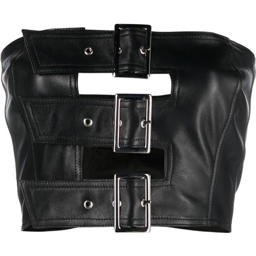 Manokhi top a fascia con dettaglio cut-out - nero
