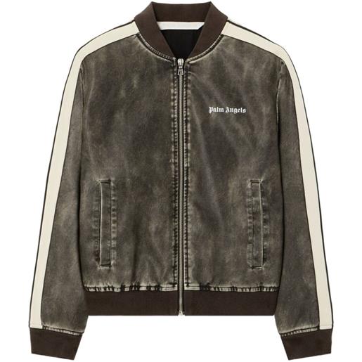 Palm Angels bomber con logo - grigio