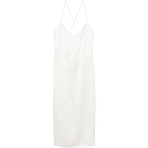 Nº21 abito midi con scollo a v - bianco