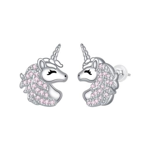 VONALA Orecchini a forma di unicorno, da ragazza, in