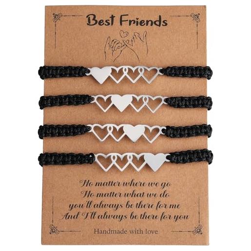 Cheerslife Bracciale Donna Argento 925, 2 In 1 Gioielli Donna Ragazze, Figlia Braccialetto, Compleanno Anniversario Regalo per Figlia,DE