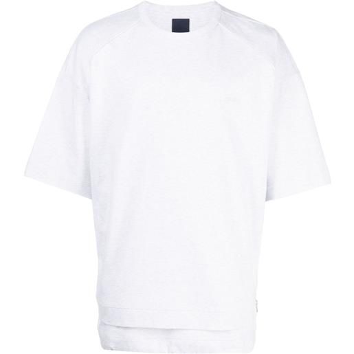 Juun.J t-shirt oversize con coulisse - grigio