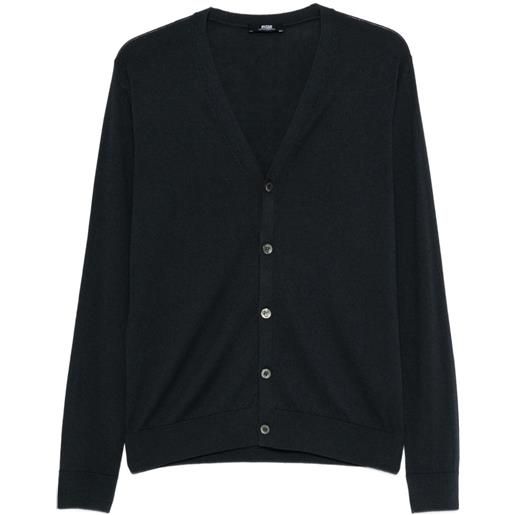 ALPHA STUDIO cardigan con bottoni e scollo a v - blu