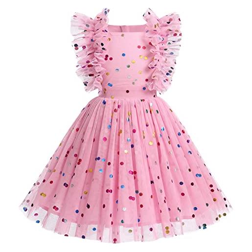 Abito da Bambina con Bottoni Senza Maniche Blu 92 14677
