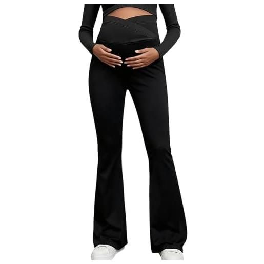 Generico leggins premaman donna leggings premaman leggins nero pantacollant termici bambina pantaloni yoga abiti tuta sportiva eleganti abbigliamento invernale inverno termica primaverile neri pelle xl