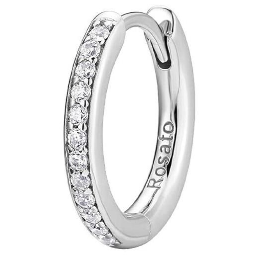 Rosato Mono Orecchino Donna In Argento Con Simbolo Fiore | Collezione Allegra - RZO022