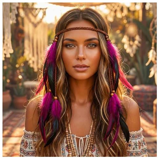 Fascia Per Capelli Hippie Con Margherite, Girasoli E Perline - Corona Floreale Regolabile