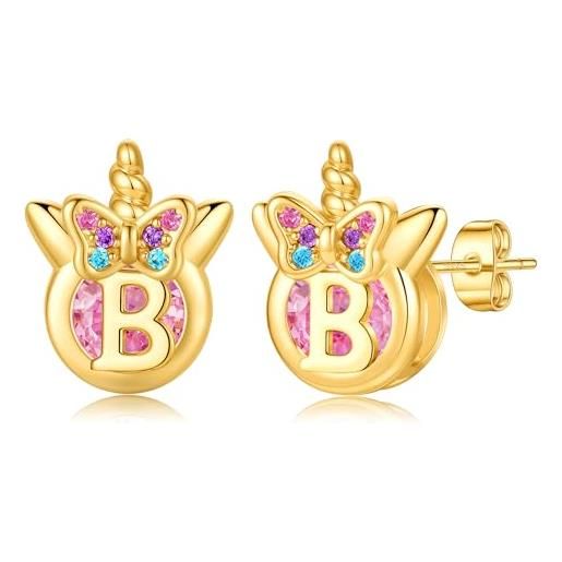 Orecchini per borchie unicorno Narwhal, argento sterling 925