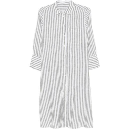 Robert Friedman striped midi shirt dress - bianco