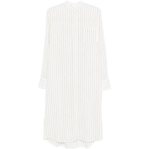 TOTEME striped shirt midi dress - bianco