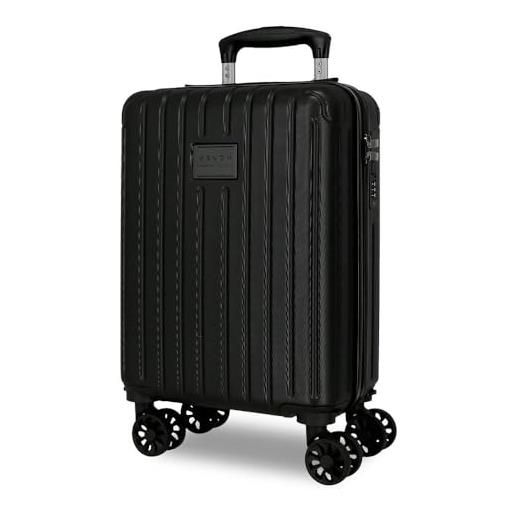 Movom timber valigia da cabina nero 30x40x20 cm rigida abs chiusura a combinazione integrata 24l 2,18kg 4 ruote doppie bagaglio a mano