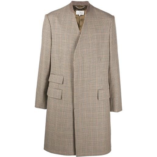 Maison Margiela cappotto senza colletto - toni neutri