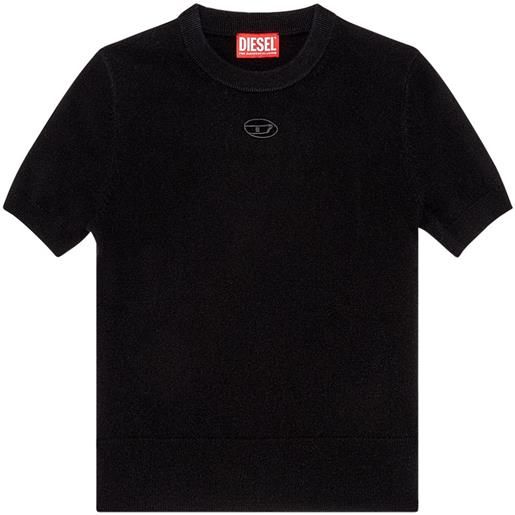 Diesel m-arga logo-embroidered top - nero