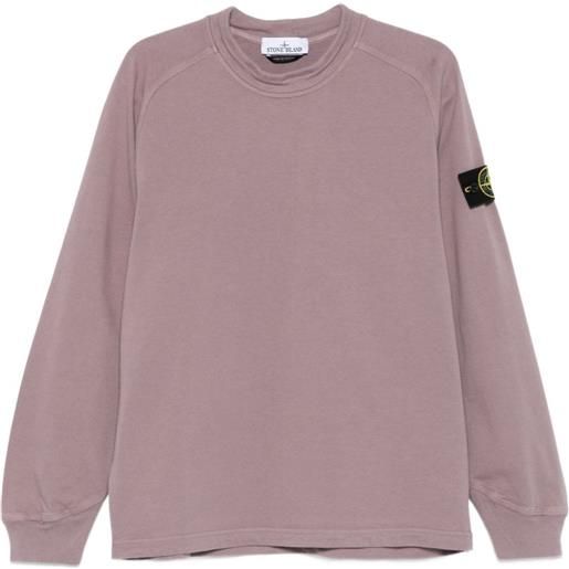 Stone Island felpa con applicazione compass - viola