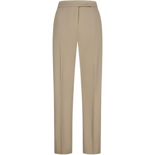 Max Mara cotton satin trousers - verde