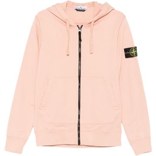 Stone Island felpa con applicazione compass - rosa