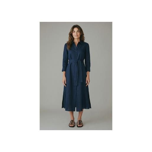 PennyBlack per donna. 2611221243200 abito blu navy [3333940], casual, lino, manica lunga