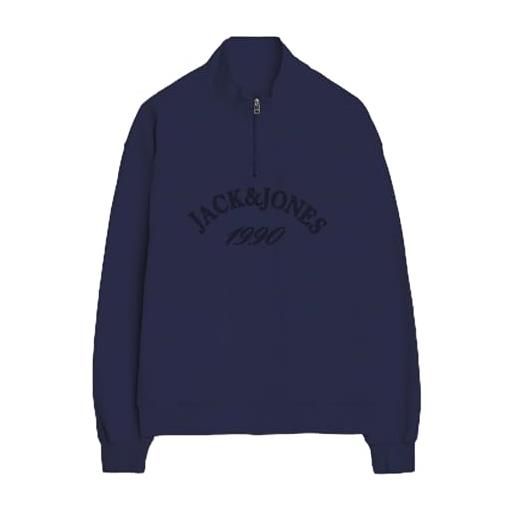 JACK & JONES jorbleecker branding sweat high neck bf, ocean cavern, xl