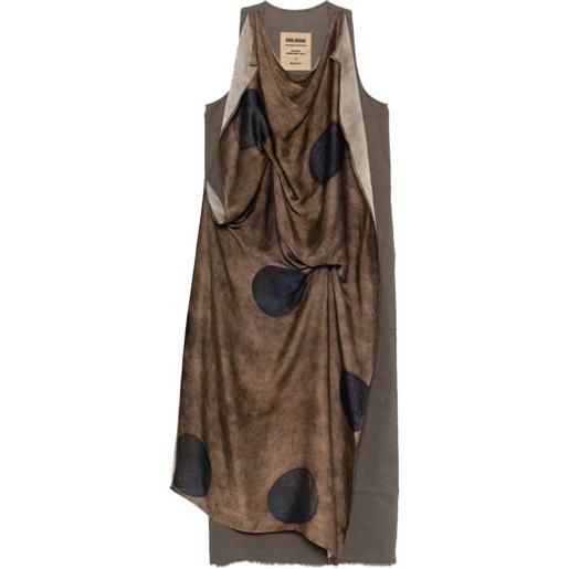 Uma Wang abito alex asimmetrico - marrone