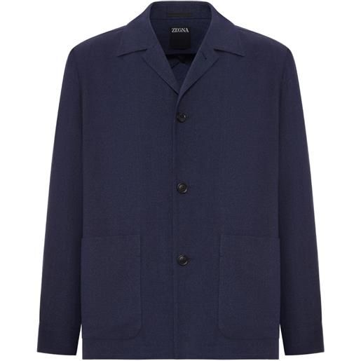 Zegna giacca con applicazione - blu