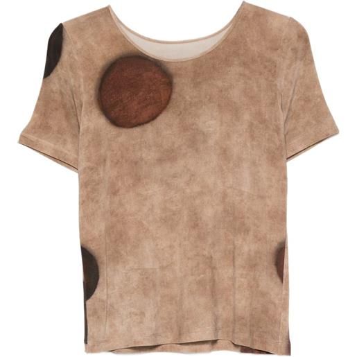 Uma Wang tir faded-effect t-shirt - toni neutri