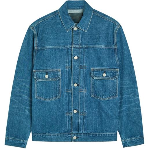 Blue Blue giacca denim con effetto sfumato