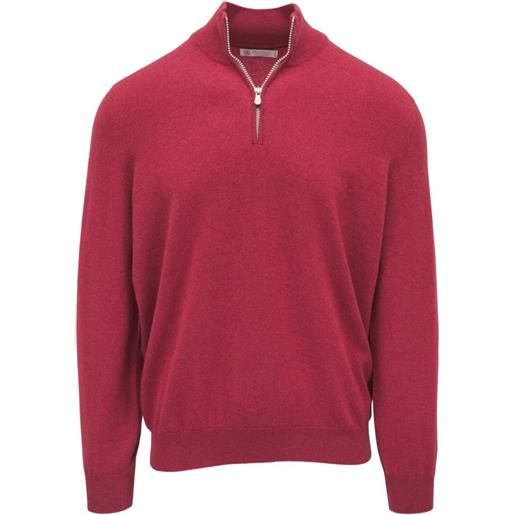 Brunello Cucinelli felpa con zip - rosso