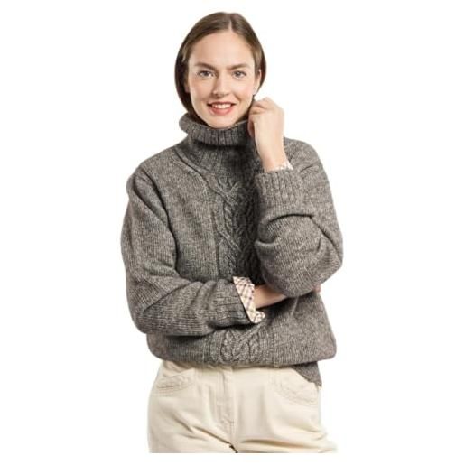 Armor-lux armor lux pull maglione, nero melange, l donna