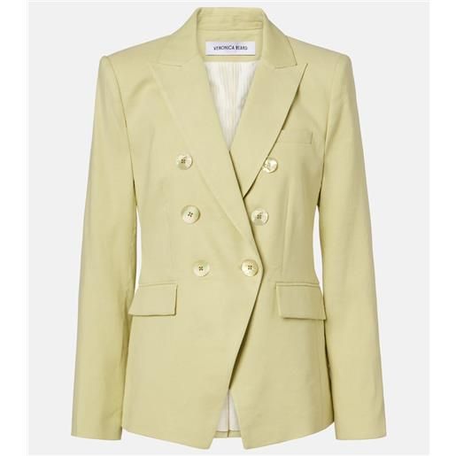 Veronica Beard blazer miller in misto lino doppiopetto