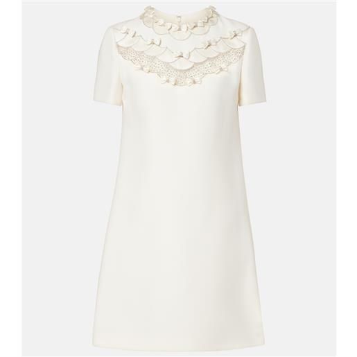Valentino Garavani abito corto in crepe couture con cristalli
