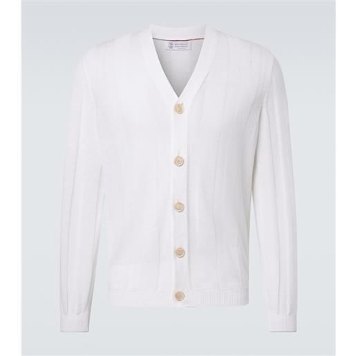 Brunello Cucinelli cardigan in cotone e lino