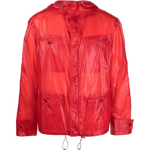 Ferragamo giacca con cappuccio - rosso
