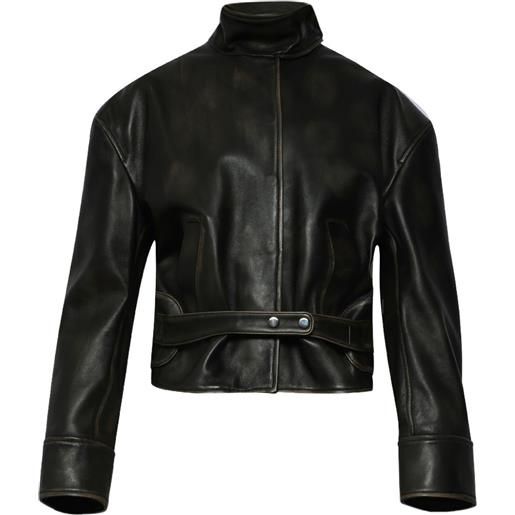 Christopher Esber giacca eddie in pelle - nero