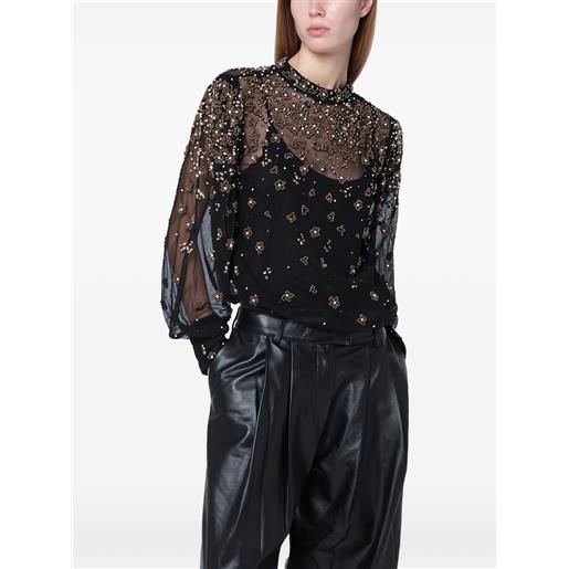 FARM Rio blusa con perline - nero