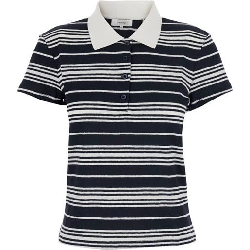 FRAME polo a righe - blu