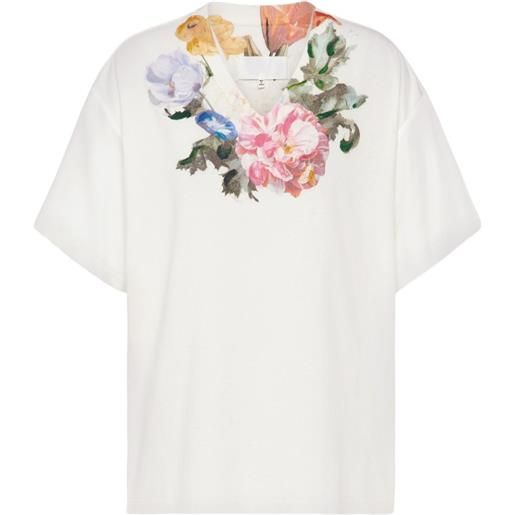 Maison Margiela t-shirt con scollo a v - bianco