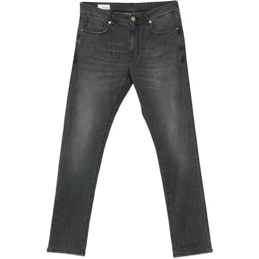 Incotex jeans con effetto schiarito - grigio