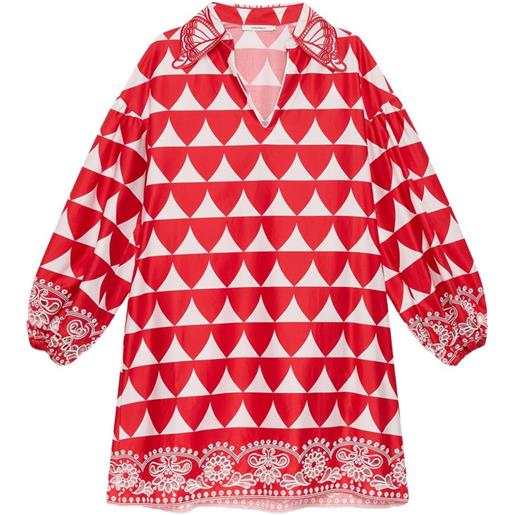 MALIPARMI abito con ricamo - rosso