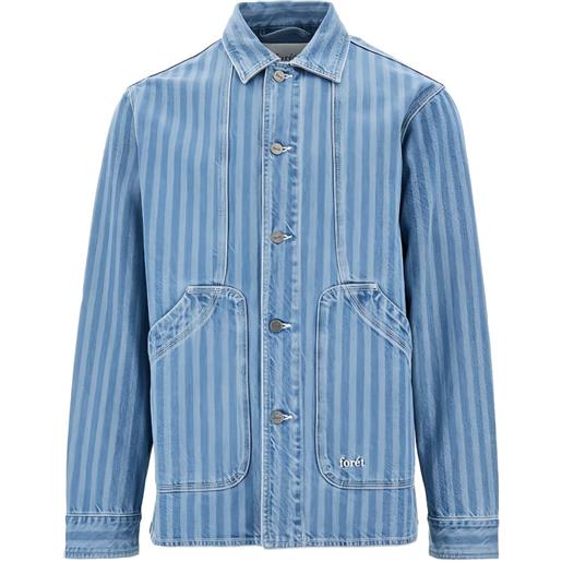 Foret giacca denim berry in pied-de-poule - blu